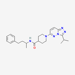 molecular formula C24H32N6O B10977625 N-(4-phenylbutan-2-yl)-1-[3-(propan-2-yl)[1,2,4]triazolo[4,3-b]pyridazin-6-yl]piperidine-4-carboxamide CAS No. 1081130-48-4