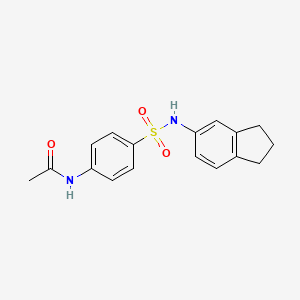 molecular formula C17H18N2O3S B10977774 N-[4-(2,3-dihydro-1H-inden-5-ylsulfamoyl)phenyl]acetamide 