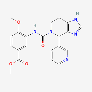 molecular formula C21H21N5O4 B10977776 methyl 4-methoxy-3-({[4-(pyridin-3-yl)-1,4,6,7-tetrahydro-5H-imidazo[4,5-c]pyridin-5-yl]carbonyl}amino)benzoate 