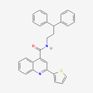 molecular formula C29H24N2OS B10977899 N-(3,3-diphenylpropyl)-2-(thiophen-2-yl)quinoline-4-carboxamide 