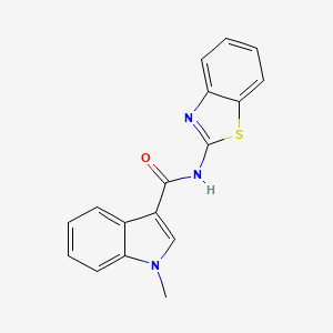 molecular formula C17H13N3OS B10977912 N-[(2Z)-1,3-benzothiazol-2(3H)-ylidene]-1-methyl-1H-indole-3-carboxamide 