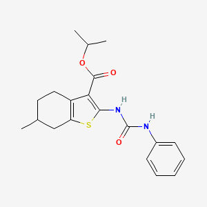 molecular formula C20H24N2O3S B10977915 Propan-2-yl 6-methyl-2-[(phenylcarbamoyl)amino]-4,5,6,7-tetrahydro-1-benzothiophene-3-carboxylate 