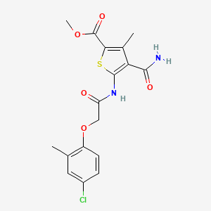 molecular formula C17H17ClN2O5S B10977948 Methyl 4-carbamoyl-5-{[(4-chloro-2-methylphenoxy)acetyl]amino}-3-methylthiophene-2-carboxylate 