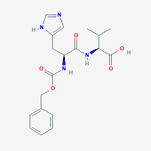 molecular formula C19H24N4O5 B010978 z-His-val-oh CAS No. 106172-66-1