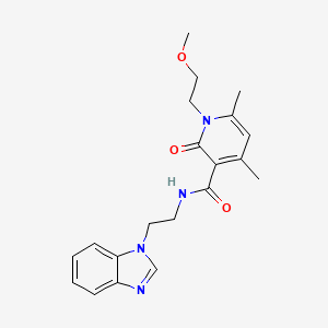 molecular formula C20H24N4O3 B10978018 N-[2-(1H-benzimidazol-1-yl)ethyl]-1-(2-methoxyethyl)-4,6-dimethyl-2-oxo-1,2-dihydropyridine-3-carboxamide 