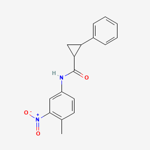 molecular formula C17H16N2O3 B10978028 N-(4-methyl-3-nitrophenyl)-2-phenylcyclopropanecarboxamide 