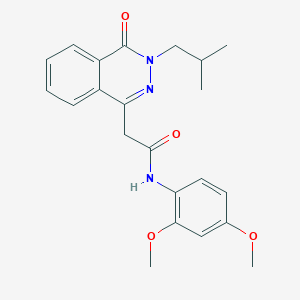 molecular formula C22H25N3O4 B10978129 N-(2,4-dimethoxyphenyl)-2-[3-(2-methylpropyl)-4-oxo-3,4-dihydrophthalazin-1-yl]acetamide 