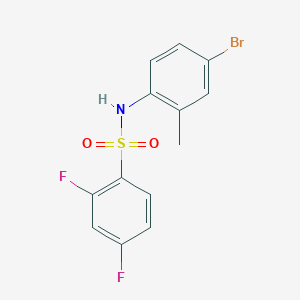 molecular formula C13H10BrF2NO2S B10978159 N-(4-bromo-2-methylphenyl)-2,4-difluorobenzenesulfonamide 