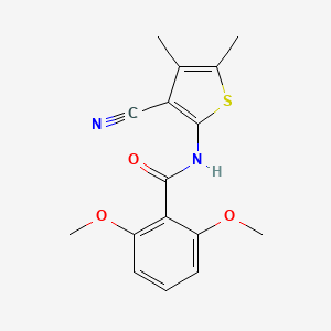 molecular formula C16H16N2O3S B10978200 N-(3-cyano-4,5-dimethylthiophen-2-yl)-2,6-dimethoxybenzamide 