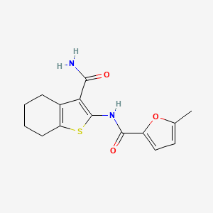molecular formula C15H16N2O3S B10978223 N-(3-carbamoyl-4,5,6,7-tetrahydro-1-benzothiophen-2-yl)-5-methylfuran-2-carboxamide 
