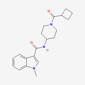 molecular formula C20H25N3O2 B10978300 N-[1-(cyclobutylcarbonyl)piperidin-4-yl]-1-methyl-1H-indole-3-carboxamide 