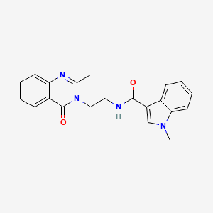 molecular formula C21H20N4O2 B10978306 1-methyl-N-[2-(2-methyl-4-oxoquinazolin-3(4H)-yl)ethyl]-1H-indole-3-carboxamide 