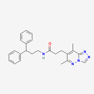 molecular formula C25H27N5O B10978321 3-(6,8-dimethyl[1,2,4]triazolo[4,3-b]pyridazin-7-yl)-N-(3,3-diphenylpropyl)propanamide 