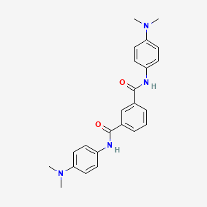 molecular formula C24H26N4O2 B10978326 N,N'-bis[4-(dimethylamino)phenyl]benzene-1,3-dicarboxamide 