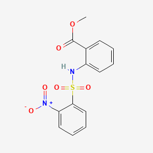 molecular formula C14H12N2O6S B10978340 Methyl 2-{[(2-nitrophenyl)sulfonyl]amino}benzoate 