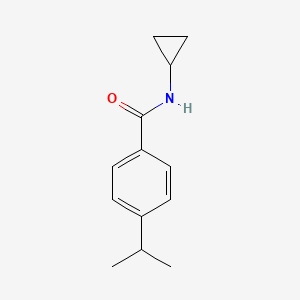 molecular formula C13H17NO B10978341 N-cyclopropyl-4-(propan-2-yl)benzamide 