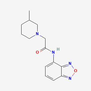 molecular formula C14H18N4O2 B10978390 N-(2,1,3-benzoxadiazol-4-yl)-2-(3-methylpiperidin-1-yl)acetamide 