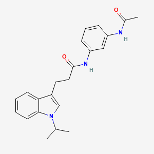 molecular formula C22H25N3O2 B10978406 N-[3-(acetylamino)phenyl]-3-[1-(propan-2-yl)-1H-indol-3-yl]propanamide 