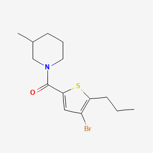 molecular formula C14H20BrNOS B10978518 (4-Bromo-5-propylthiophen-2-yl)(3-methylpiperidin-1-yl)methanone 