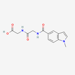 molecular formula C14H15N3O4 B10978550 N-[(1-methyl-1H-indol-5-yl)carbonyl]glycylglycine 