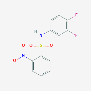 molecular formula C12H8F2N2O4S B10978705 N-(3,4-difluorophenyl)-2-nitrobenzenesulfonamide 