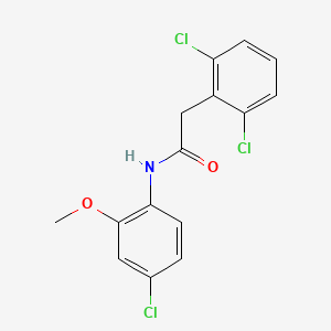 molecular formula C15H12Cl3NO2 B10978708 N-(4-chloro-2-methoxyphenyl)-2-(2,6-dichlorophenyl)acetamide 