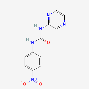 molecular formula C11H9N5O3 B10978721 1-(4-Nitrophenyl)-3-pyrazin-2-ylurea 
