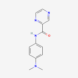 molecular formula C13H14N4O B10978742 N-[4-(dimethylamino)phenyl]pyrazine-2-carboxamide 