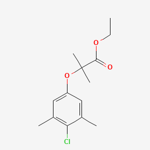 molecular formula C14H19ClO3 B10978745 Ethyl 2-(4-chloro-3,5-dimethylphenoxy)-2-methylpropanoate 