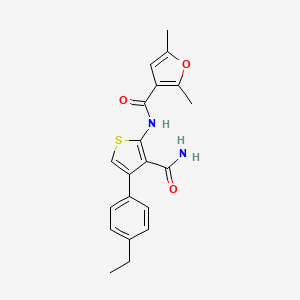 molecular formula C20H20N2O3S B10978779 N-[3-carbamoyl-4-(4-ethylphenyl)thiophen-2-yl]-2,5-dimethylfuran-3-carboxamide 