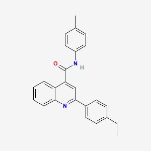 molecular formula C25H22N2O B10978810 2-(4-ethylphenyl)-N-(4-methylphenyl)quinoline-4-carboxamide 