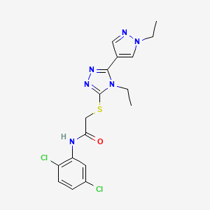molecular formula C17H18Cl2N6OS B10978856 N-(2,5-dichlorophenyl)-2-{[4-ethyl-5-(1-ethyl-1H-pyrazol-4-yl)-4H-1,2,4-triazol-3-yl]sulfanyl}acetamide 
