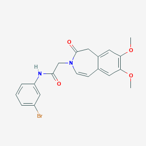 molecular formula C20H19BrN2O4 B10978863 N-(3-bromophenyl)-2-(7,8-dimethoxy-2-oxo-1,2-dihydro-3H-3-benzazepin-3-yl)acetamide 