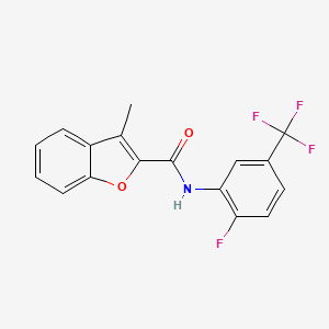 molecular formula C17H11F4NO2 B10978866 N-[2-fluoro-5-(trifluoromethyl)phenyl]-3-methyl-1-benzofuran-2-carboxamide 