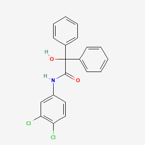molecular formula C20H15Cl2NO2 B10978884 N-(3,4-dichlorophenyl)-2-hydroxy-2,2-diphenylacetamide 