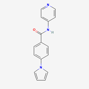 molecular formula C16H13N3O B10978913 N-(pyridin-4-yl)-4-(1H-pyrrol-1-yl)benzamide 