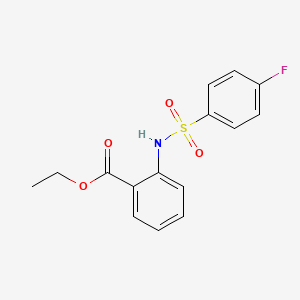 molecular formula C15H14FNO4S B10978940 Ethyl 2-{[(4-fluorophenyl)sulfonyl]amino}benzoate 