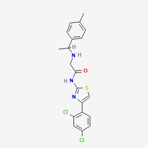 molecular formula C20H19Cl2N3OS B10978949 N-[4-(2,4-dichlorophenyl)-1,3-thiazol-2-yl]-N~2~-[1-(4-methylphenyl)ethyl]glycinamide 
