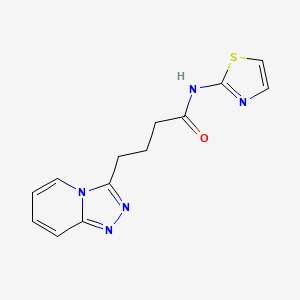 molecular formula C13H13N5OS B10979091 N-(1,3-thiazol-2-yl)-4-([1,2,4]triazolo[4,3-a]pyridin-3-yl)butanamide 