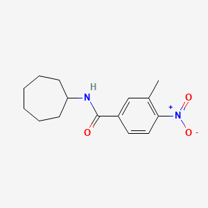 molecular formula C15H20N2O3 B10979119 N-cycloheptyl-3-methyl-4-nitrobenzamide 