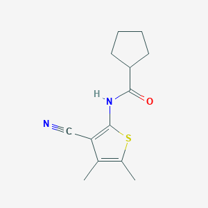 molecular formula C13H16N2OS B10979130 N-(3-cyano-4,5-dimethyl-2-thienyl)cyclopentanecarboxamide 