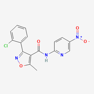 molecular formula C16H11ClN4O4 B10979140 3-(2-chlorophenyl)-5-methyl-N-(5-nitropyridin-2-yl)-1,2-oxazole-4-carboxamide 