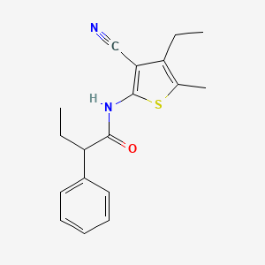 molecular formula C18H20N2OS B10979178 N-(3-cyano-4-ethyl-5-methylthiophen-2-yl)-2-phenylbutanamide 