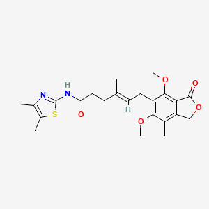 molecular formula C23H28N2O5S B10979233 (E)-6-(4,6-dimethoxy-7-methyl-3-oxo-1,3-dihydroisobenzofuran-5-yl)-N-(4,5-dimethylthiazol-2-yl)-4-methylhex-4-enamide 