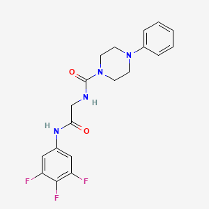 molecular formula C19H19F3N4O2 B10979277 N-{2-oxo-2-[(3,4,5-trifluorophenyl)amino]ethyl}-4-phenylpiperazine-1-carboxamide 