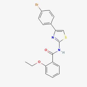 molecular formula C18H15BrN2O2S B10979291 N-[4-(4-bromophenyl)-1,3-thiazol-2-yl]-2-ethoxybenzamide 