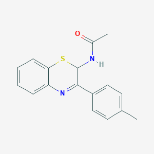 molecular formula C17H16N2OS B10979312 N-[3-(4-methylphenyl)-2H-1,4-benzothiazin-2-yl]acetamide 