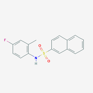 molecular formula C17H14FNO2S B10979346 N-(4-fluoro-2-methylphenyl)naphthalene-2-sulfonamide 