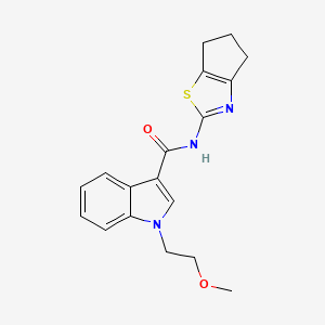 molecular formula C18H19N3O2S B10979427 N-(5,6-dihydro-4H-cyclopenta[d][1,3]thiazol-2-yl)-1-(2-methoxyethyl)-1H-indole-3-carboxamide 
