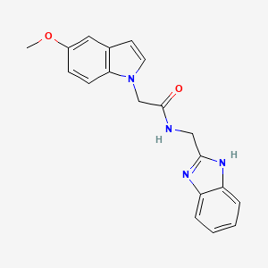 molecular formula C19H18N4O2 B10979452 N-(1H-benzimidazol-2-ylmethyl)-2-(5-methoxy-1H-indol-1-yl)acetamide 